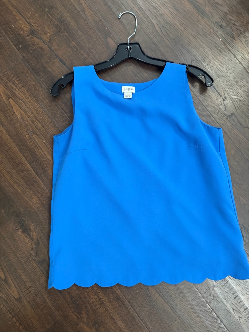 J. Crew Bright Blue Scallop Hem Sleeveless Camisole